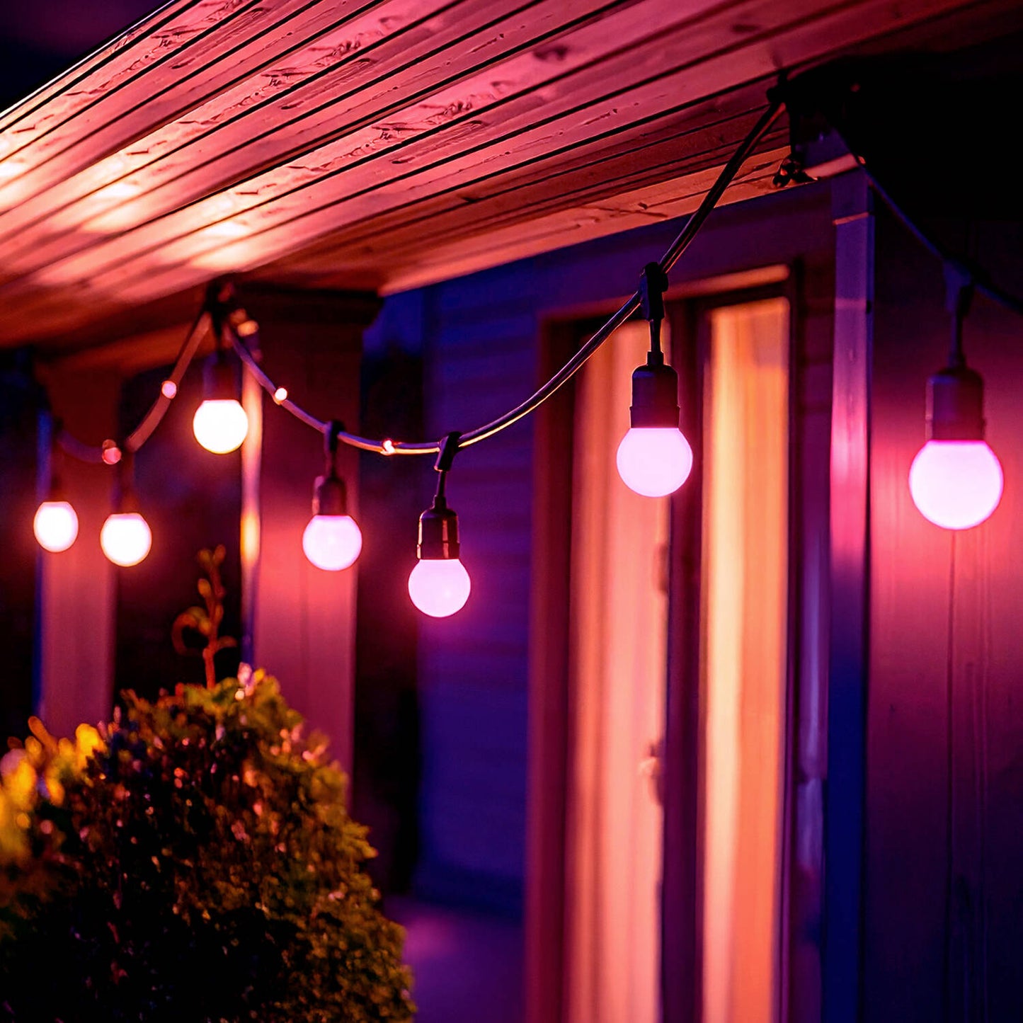 Guirnalda Exterior con Bombillas LED E27 5.5m IP65 Negro