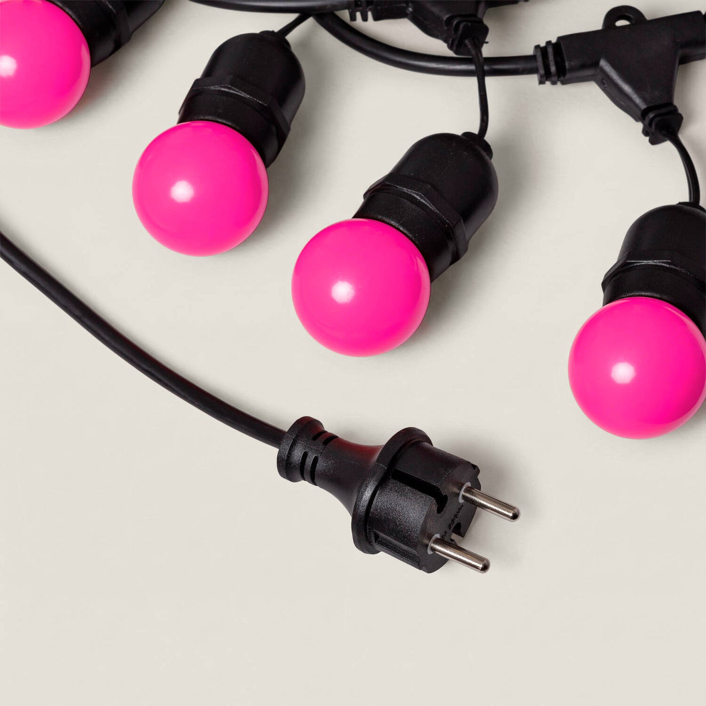 Guirnalda Exterior con Bombillas LED E27 5.5m IP65 Negro