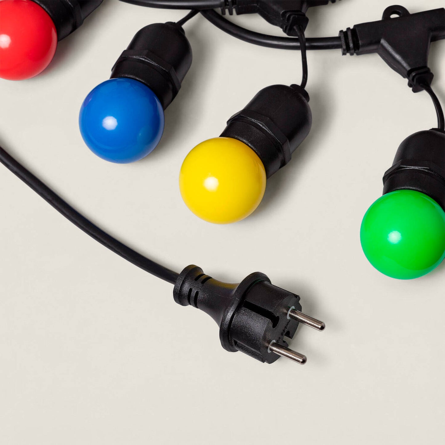 Guirnalda Exterior con Bombillas LED E27 5.5m IP65 Negro