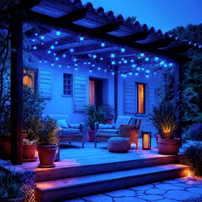 Guirnalda Exterior con Bombillas LED E27 5.5m IP65 Negro