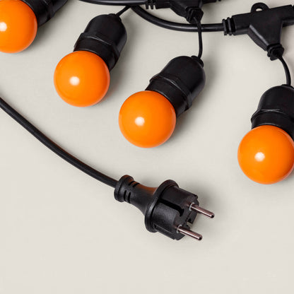 Guirnalda Exterior con Bombillas LED E27 5.5m IP65 Negro