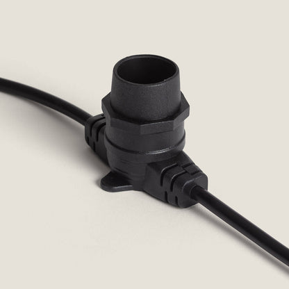 Guirnalda Exterior con Bombillas LED B22 Filamento A60 10m IP44 Negro