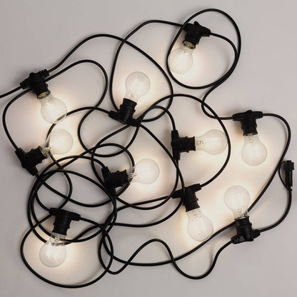 Guirnalda Exterior con Bombillas LED B22 Filamento A60 10m IP44 Negro