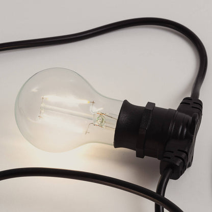 Guirnalda Exterior con Bombillas LED B22 Filamento A60 5m IP44 Negro