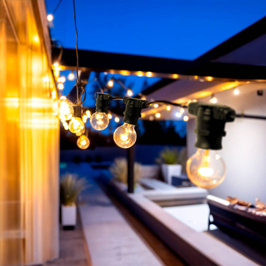 Guirnalda Exterior con Bombillas LED B22 Filamento A60 5m IP44 Negro