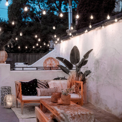 Guirnalda Exterior con Bombillas LED B22 Filamento A60 5m IP44 Negro