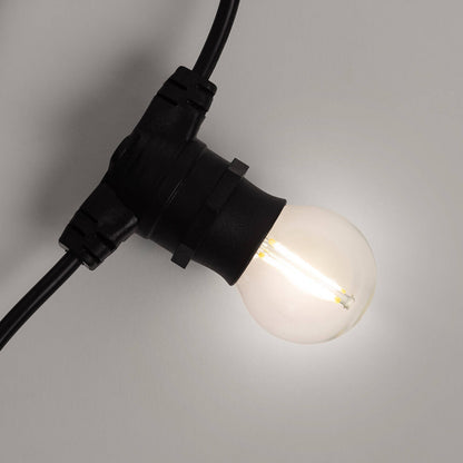 Guirnalda Exterior con Bombillas LED B22 Filamento G45 5m IP44 Negro