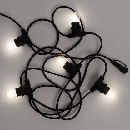 Guirnalda Exterior con Bombillas LED B22 Filamento G45 5m IP44 Negro