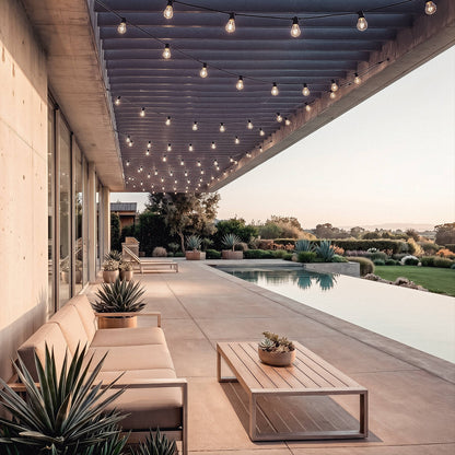 Guirnalda Exterior con Bombillas LED B22 Filamento G95 5m IP44 Negro