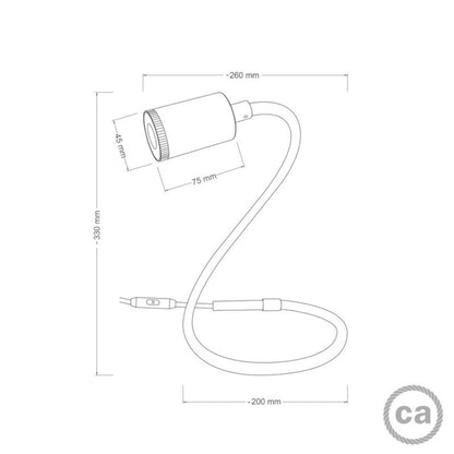 Lámpara Articulada LED GU1d-one Creative-Cables ABSMFLVNRM04GUVNEUNRM04-L