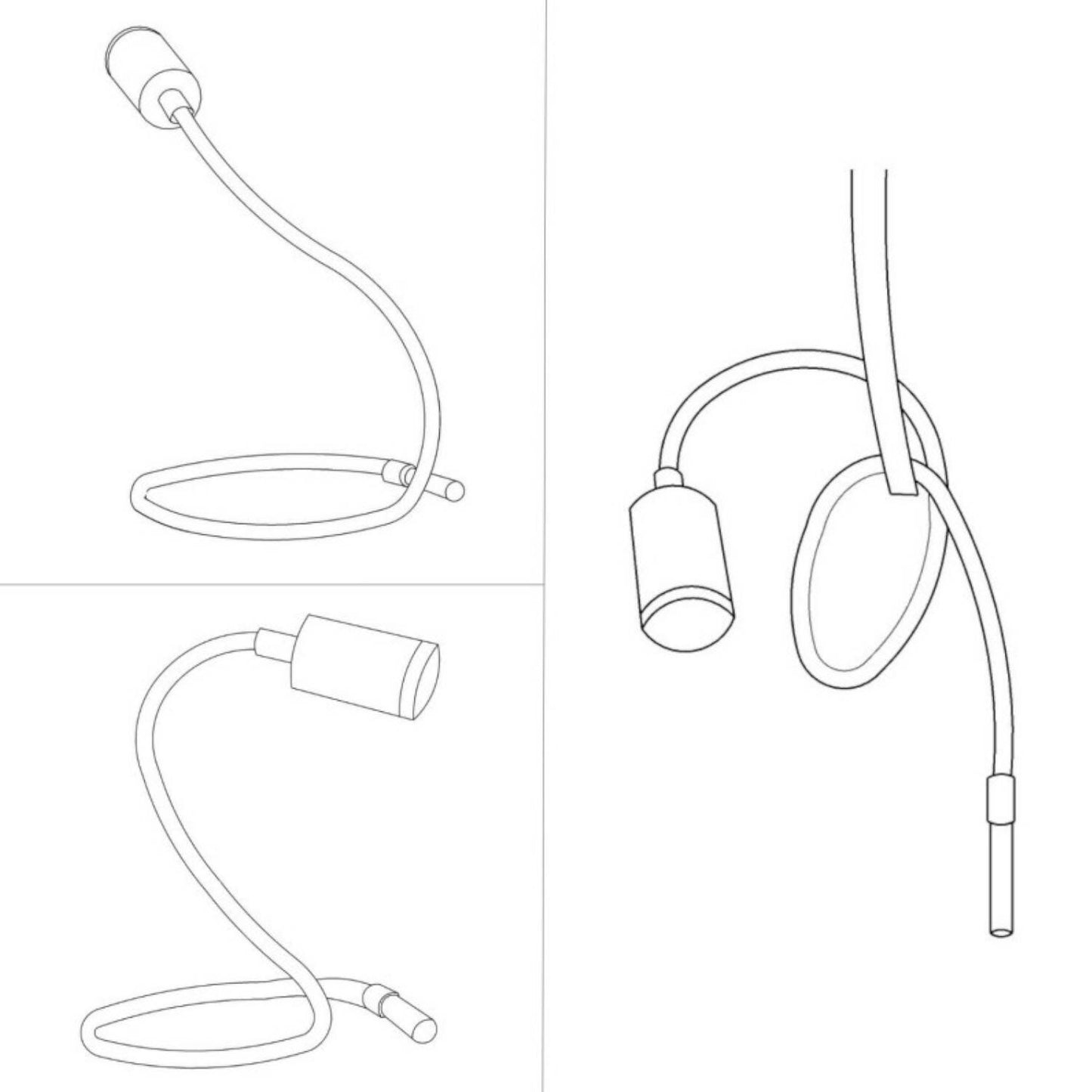 Lámpara Articulada LED GU1d-one Creative-Cables ABSMFLVNRM04GUVNEUNRM04-L