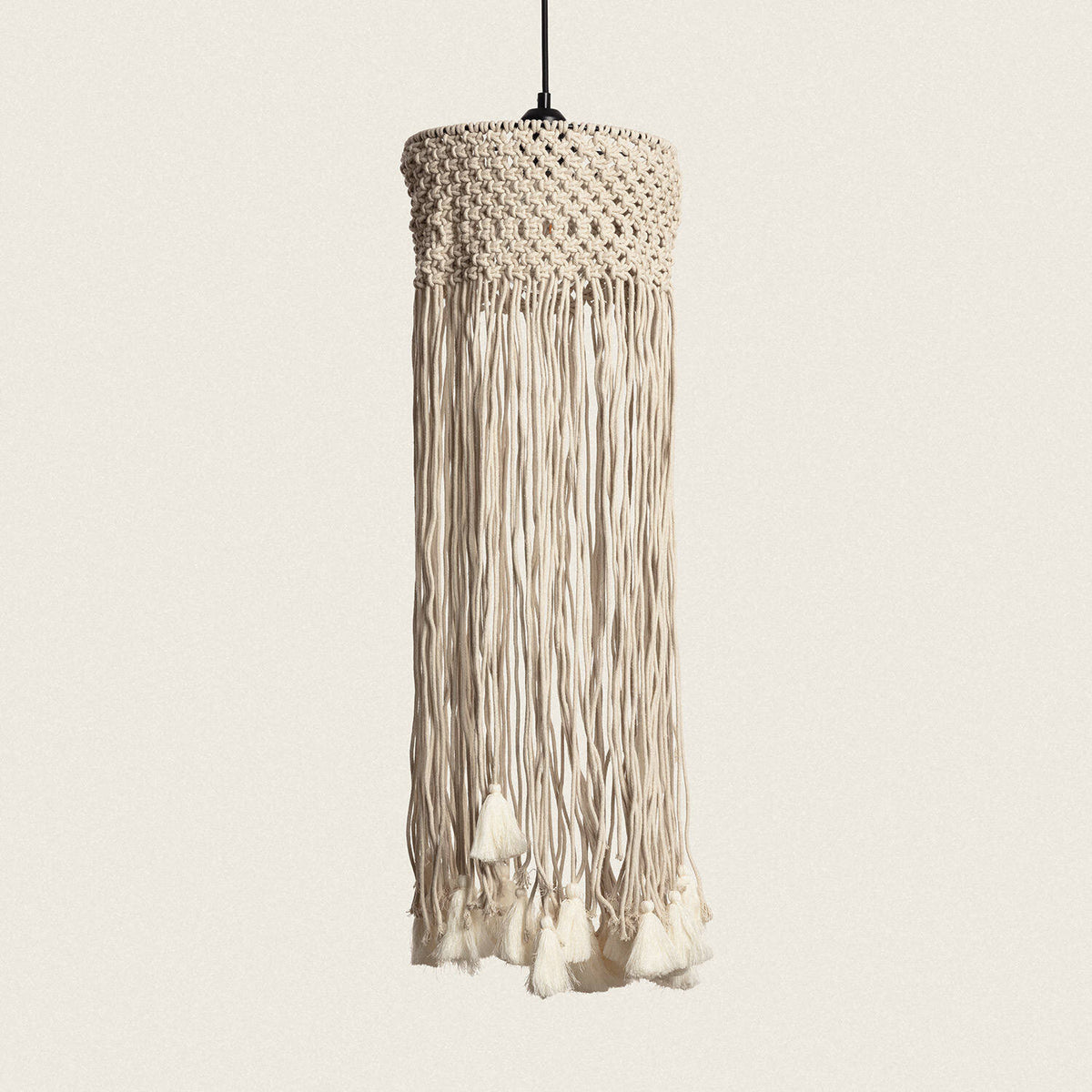 Lámpara Colgante Algodón Macramé Hupa