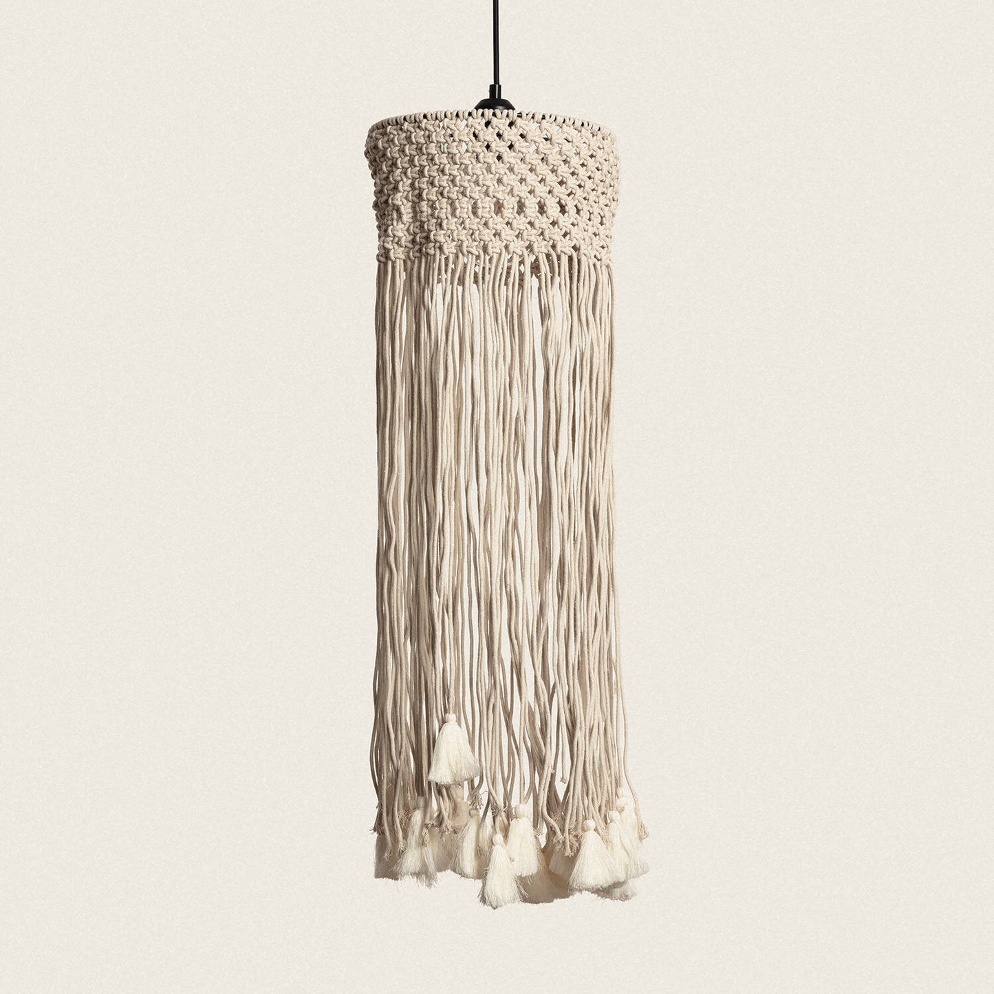 Lámpara Colgante Algodón Macramé Hupa