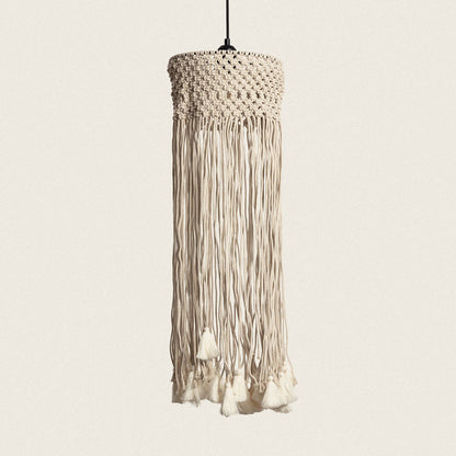 Lámpara Colgante Algodón Macramé Hupa