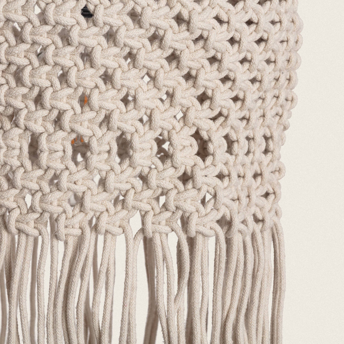 Lámpara Colgante Algodón Macramé Hupa