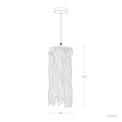 Lámpara Colgante Algodón Macramé Nanti