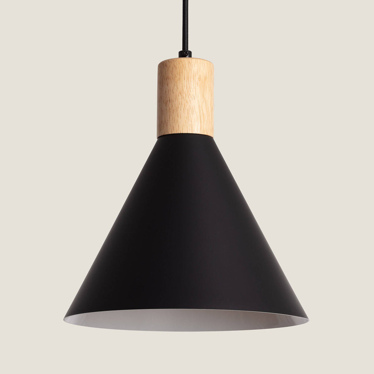 Lámpara Colgante Aluminio y Madera Arbat