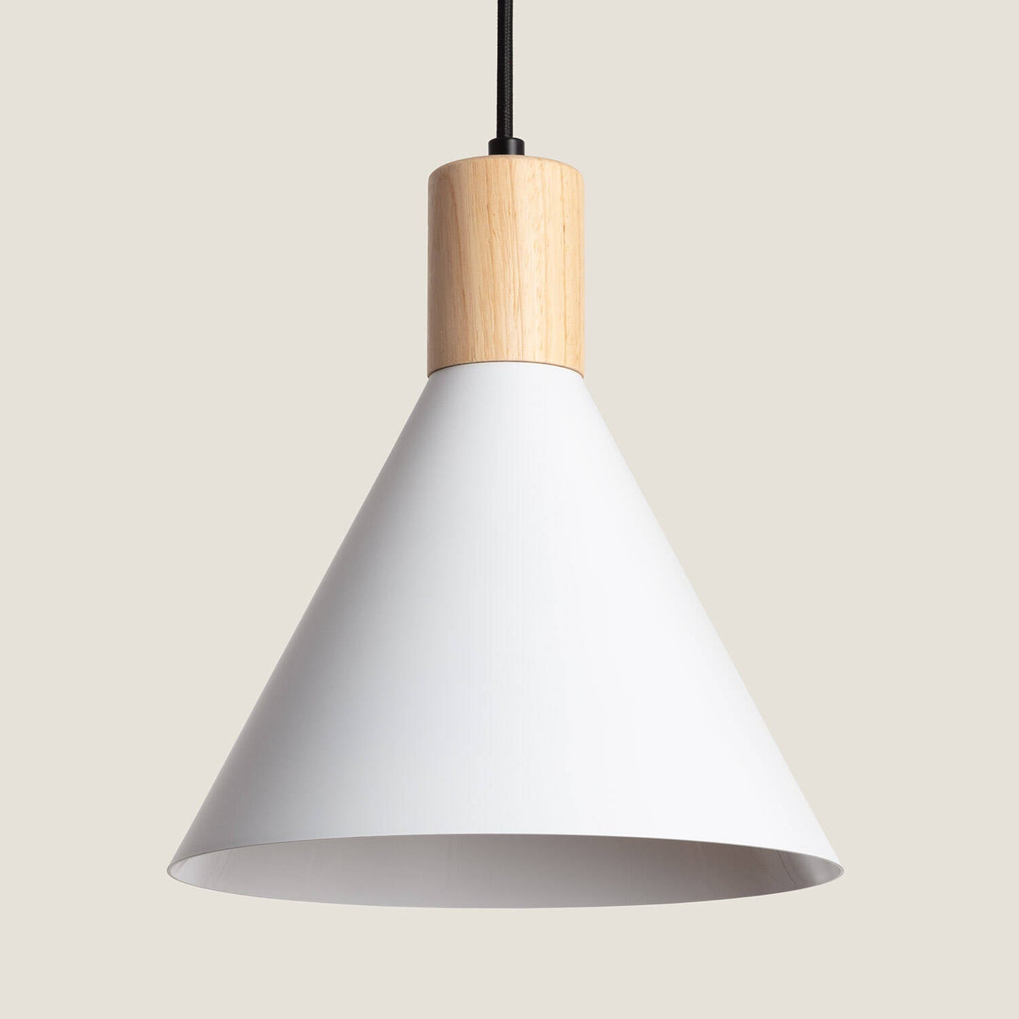 Lámpara Colgante Aluminio y Madera Arbat