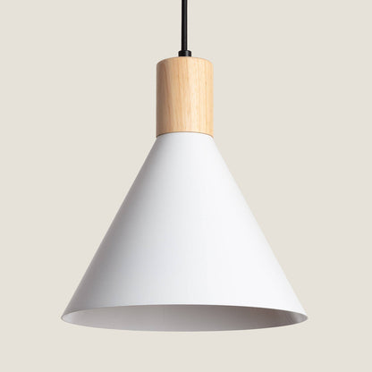 Lámpara Colgante Aluminio y Madera Arbat