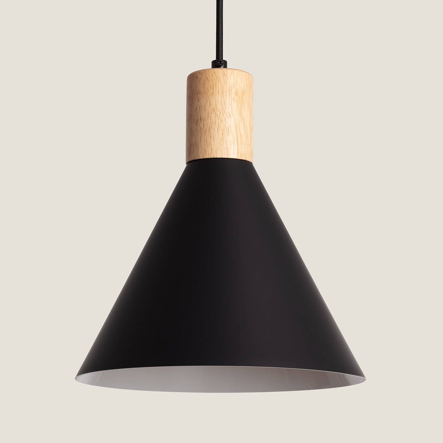 Lámpara Colgante Aluminio y Madera Arbat