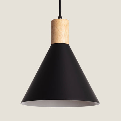Lámpara Colgante Aluminio y Madera Arbat