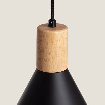 Lámpara Colgante Aluminio y Madera Arbat