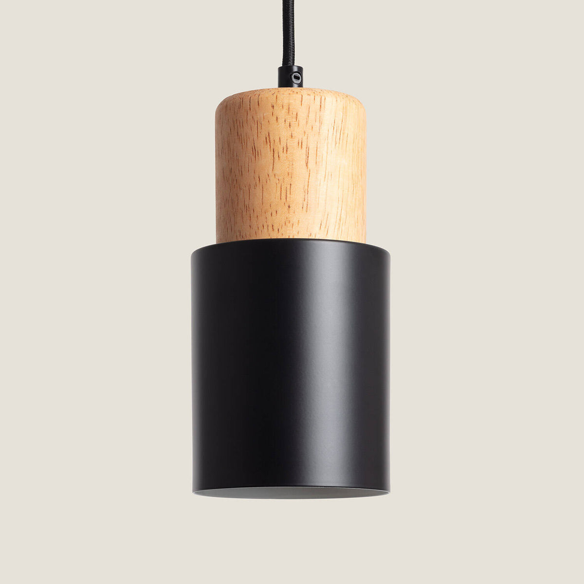 Lámpara Colgante Aluminio y Madera Kidonge