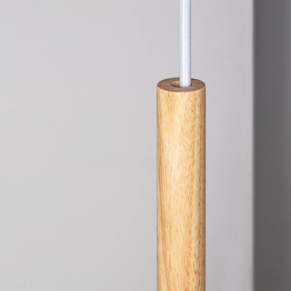 Lámpara Colgante Aluminio y Madera Rain