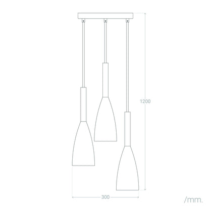 Lámpara Colgante Aluminio y Madera Rain