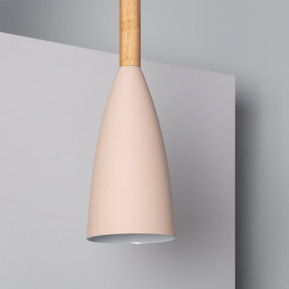 Lámpara Colgante Aluminio y Madera Rain