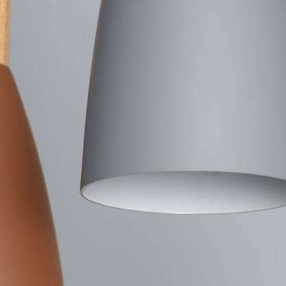 Lámpara Colgante Aluminio y Madera Rain