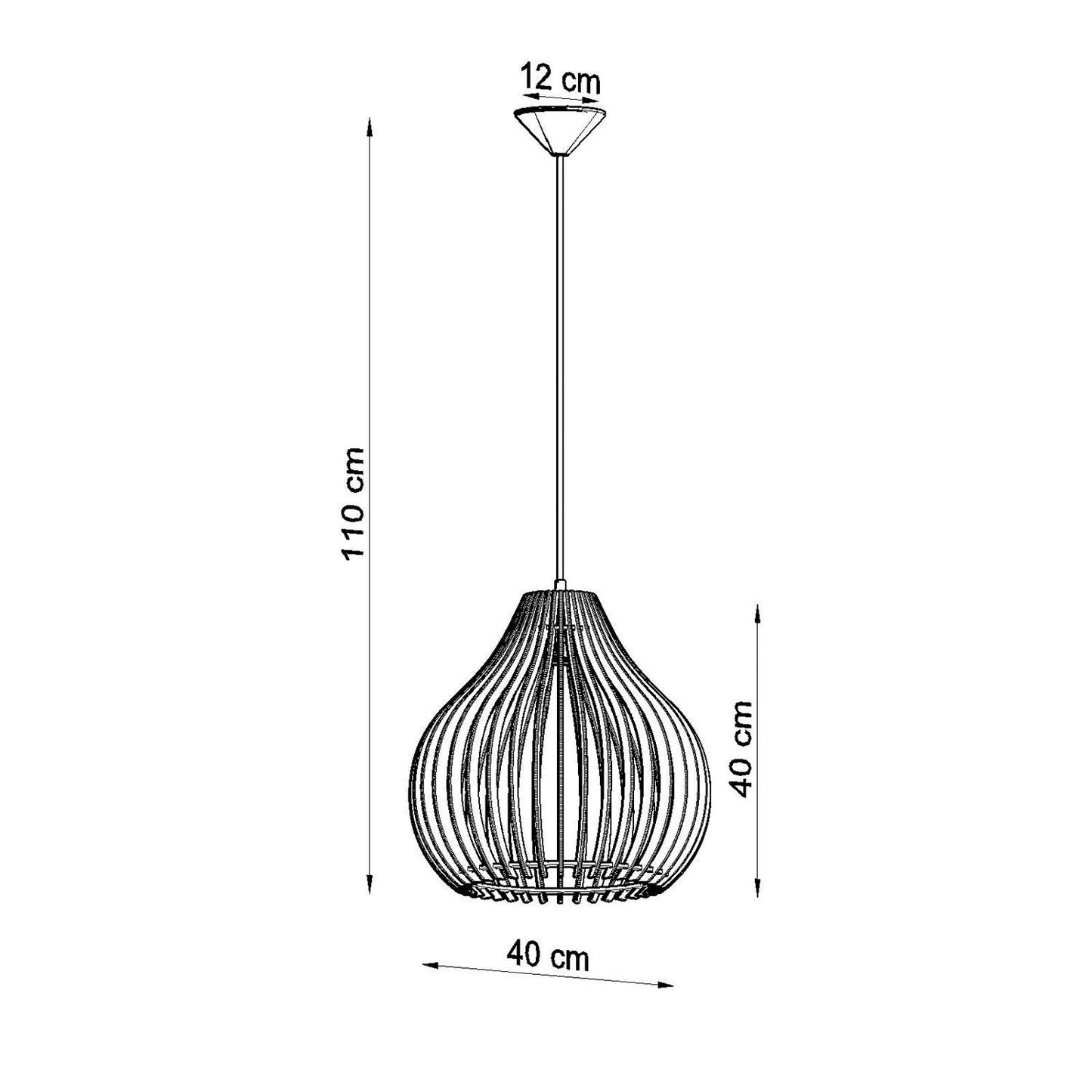 Lámpara Colgante Aprilla Madera SOLLUX