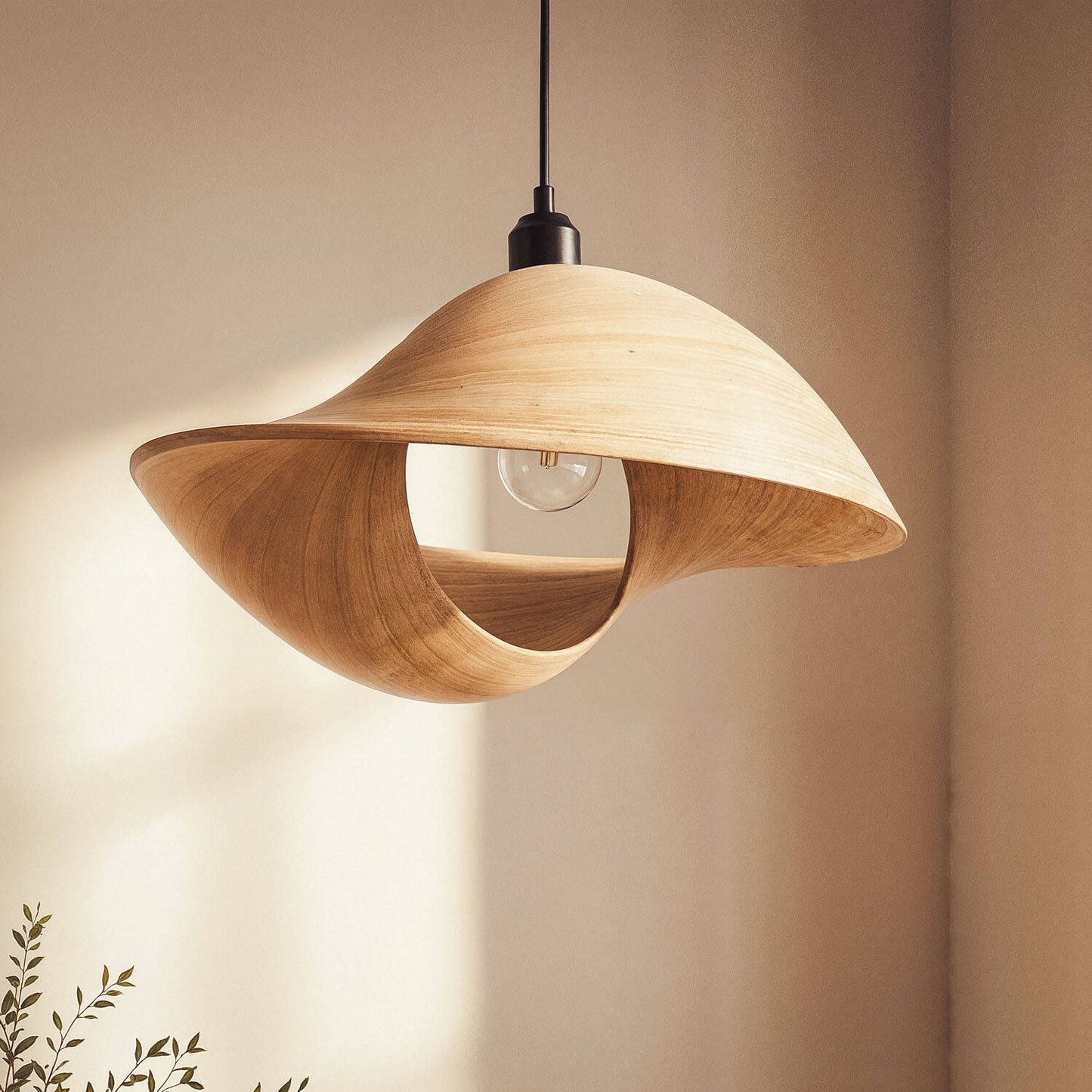 Lámpara Colgante Bambú Shuka Acacia  Ø480 mm ILUZZIA