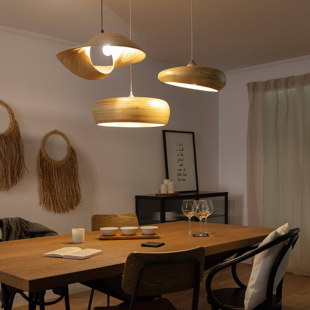 Lámpara Colgante Bambú Shuka Big Sari Ø500 mm ILUZZIA