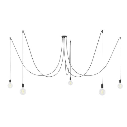 Lámpara Colgante con Cinco Caídas Spider Creative-Cables SPMDCS01GO5RC04TERM