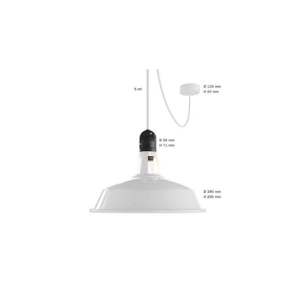 Lámpara Colgante con Pantalla Aluminio para Exterior IP65 Eiva Elegant Creative-Cables PDENE50SM01PAM11VBL