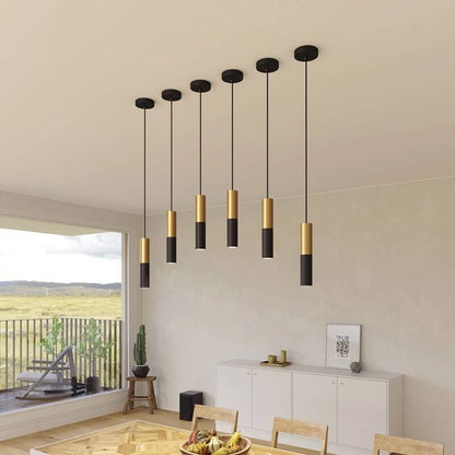 Lámpara Colgante Creative-Cables Modelo PSMV_ Pantalla Doble Tub-E14