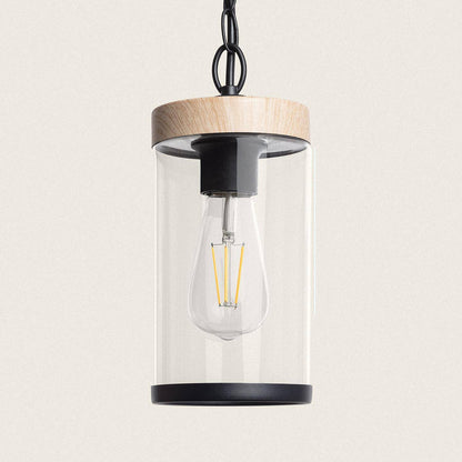 Lámpara Colgante Exterior Cristal Silphco