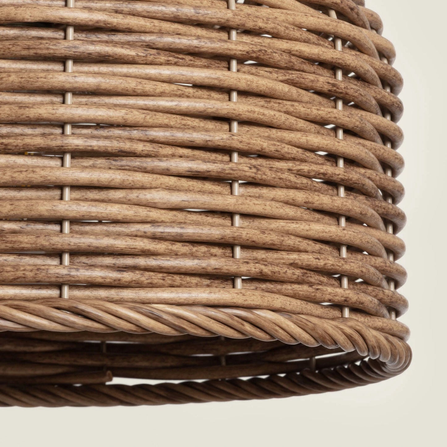 Lámpara Colgante Exterior Efecto Ratán Léa Drum