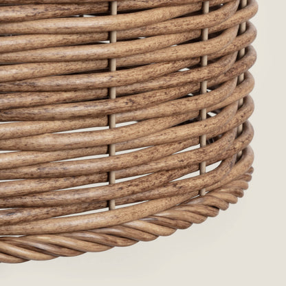 Lámpara Colgante Exterior Efecto Ratán Léa Drum