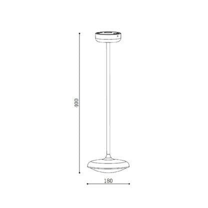 Lámpara Colgante Exterior LED 12W Aluminio Mixi