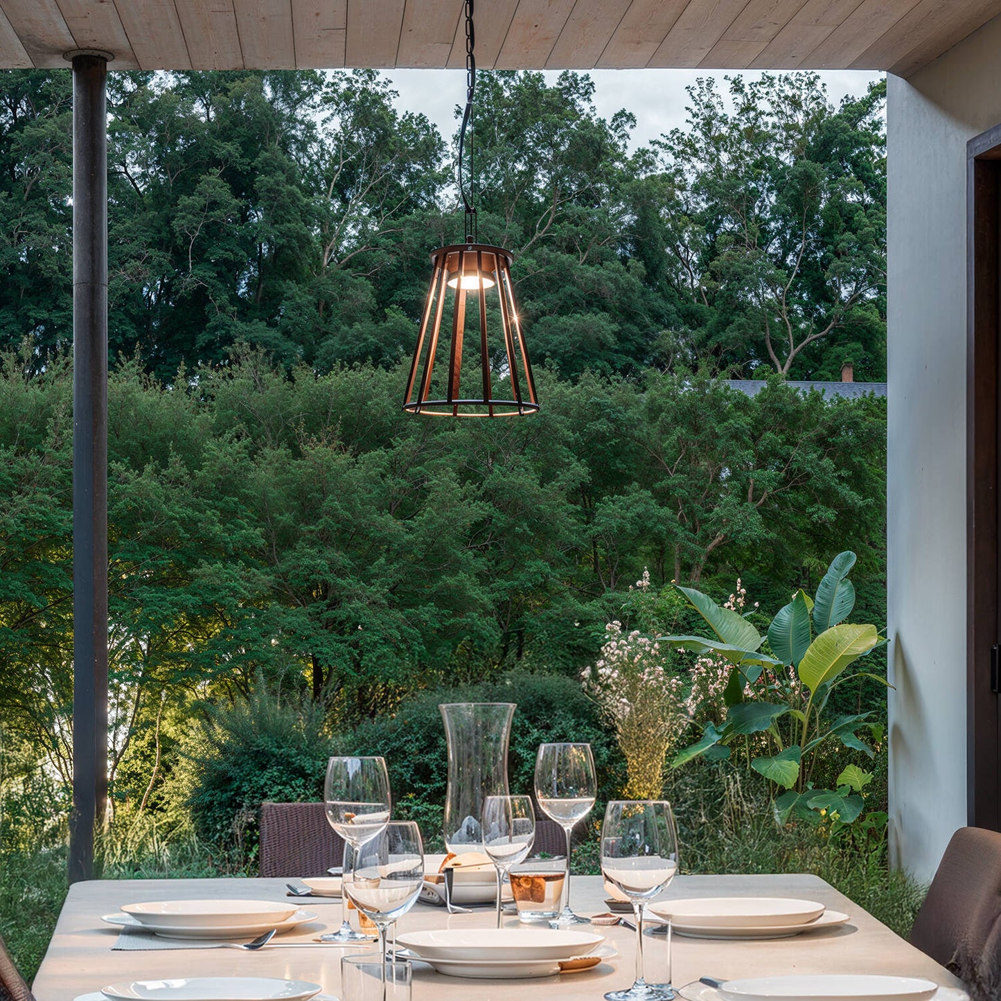 Lámpara Colgante Exterior LED 6W Aluminio Bradda