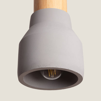 Lámpara Colgante Hormigón y Madera Luster