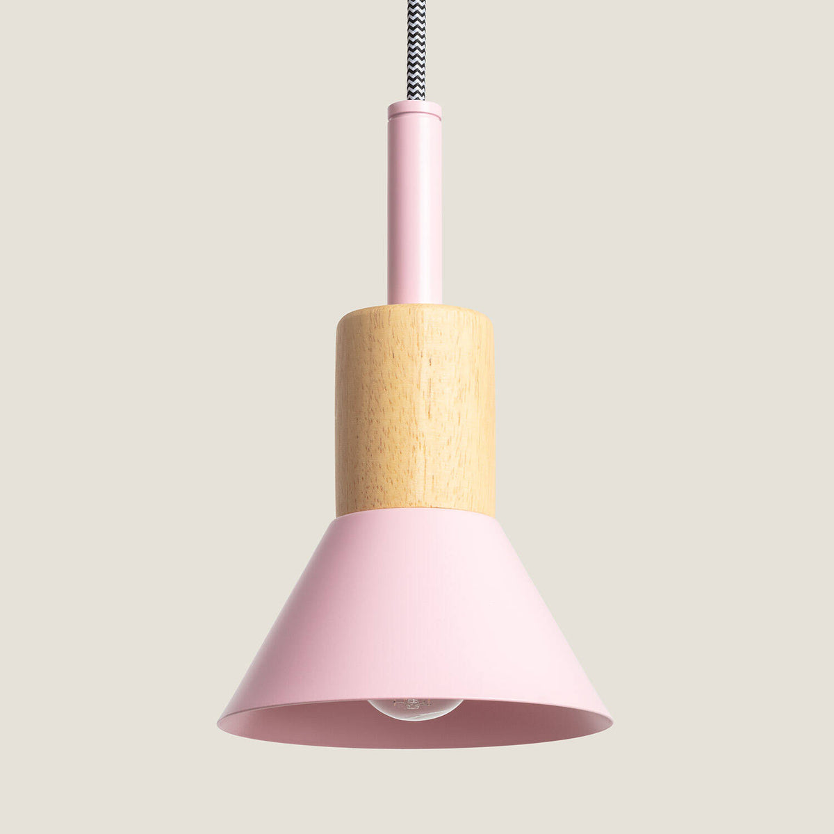 Lámpara Colgante Infantil Metal y Madera Demarga Camarena