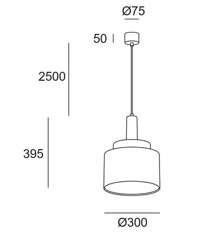 Lámpara colgante KEOPS 1 body Vast LEDS-C4 00-9035-CV-A1