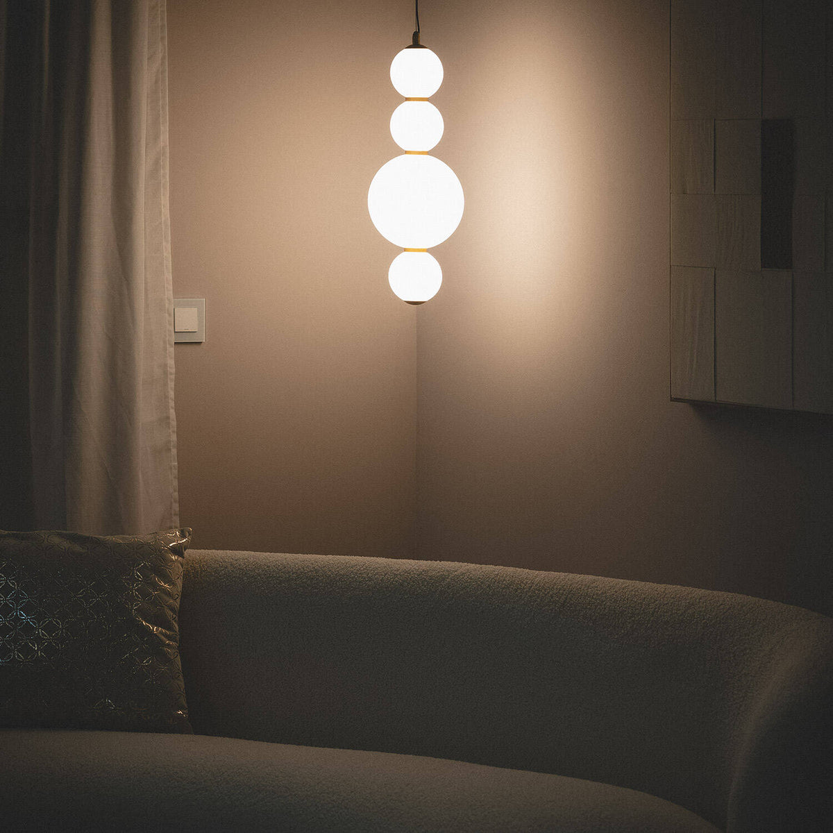 Lámpara Colgante LED 9W Metal y Cristal Slim Atira