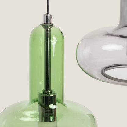 Lámpara Colgante LED 15W Aluminio y Cristal Fontans 3 Focos