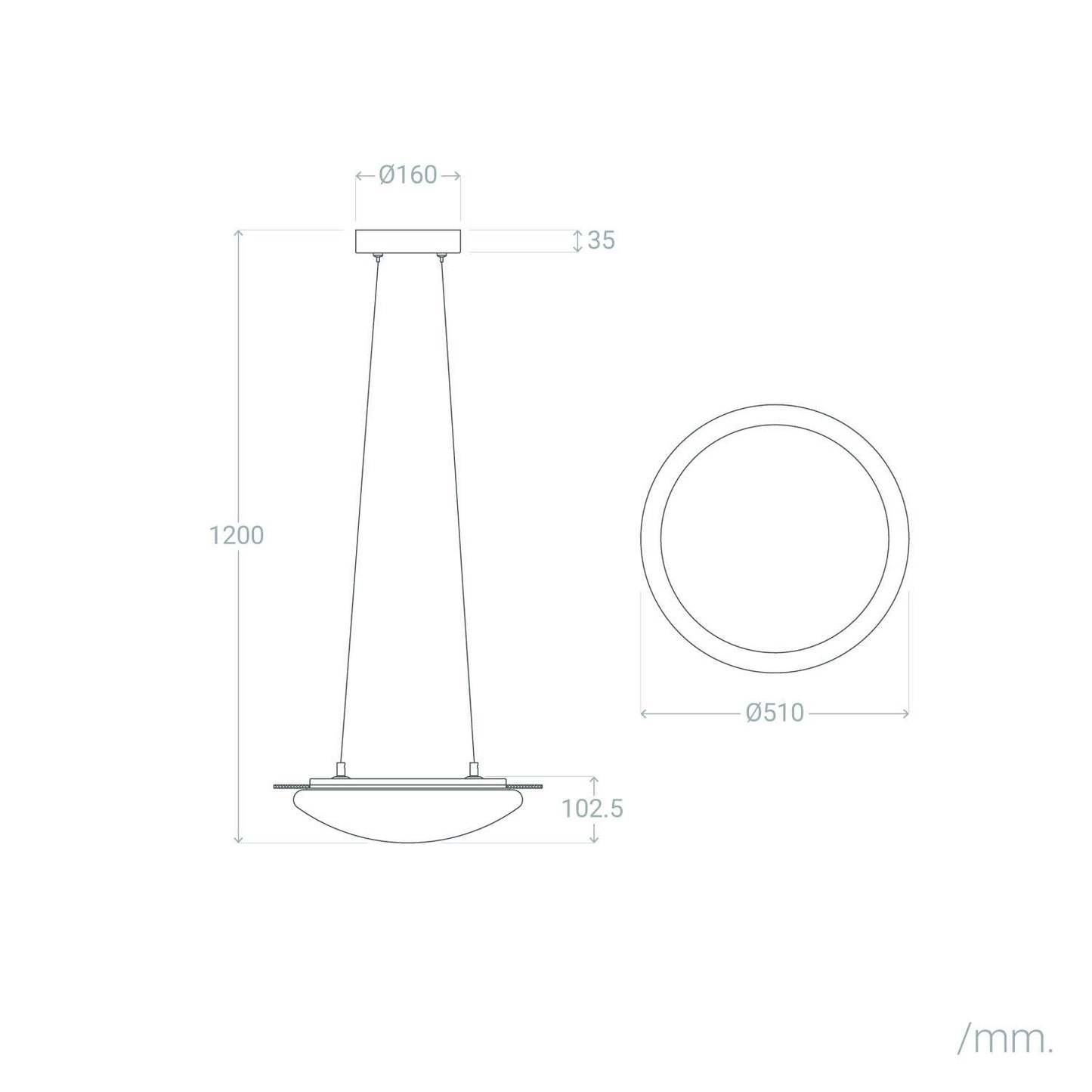 Lámpara Colgante Acústica LED 18W Fieltro CCT Seleccionable Lezhan