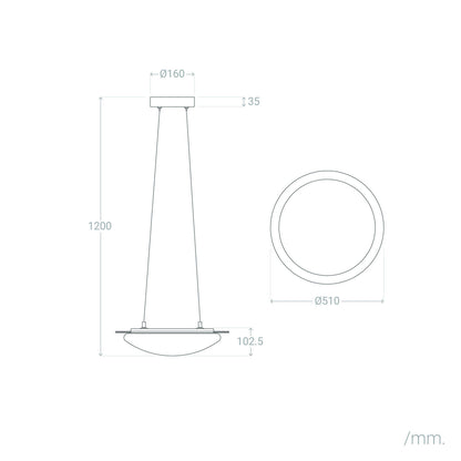 Lámpara Colgante Acústica LED 18W Fieltro CCT Seleccionable Lezhan