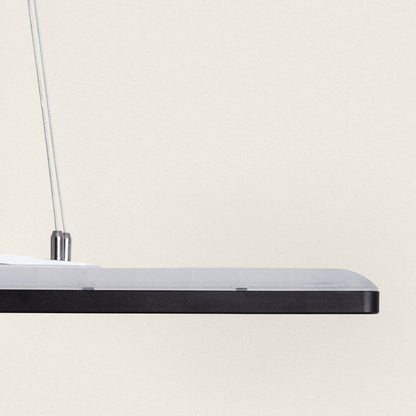 Lámpara Colgante LED 24W Rectangular SwitchCCT Seleccionable 580X200 mm Doble Cara Negro